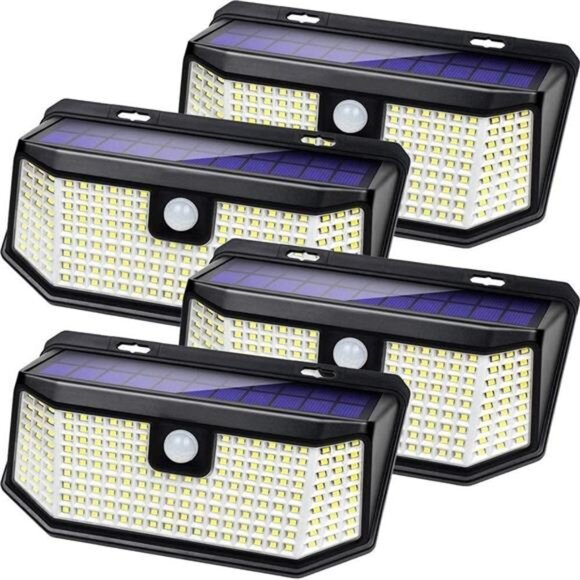 Solar Outdoor Motion Sensor Lights 2500Lm Solar Panel to 15.3 in² and 3 Modes - Picture 1 of 7